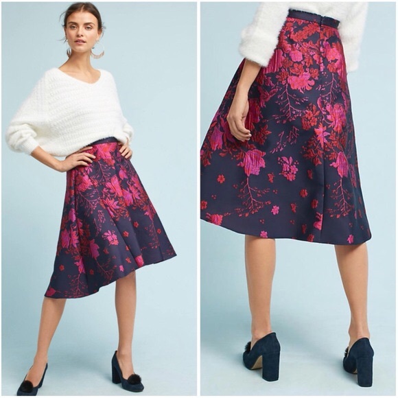 Anthropologie Asymmetrical Jacquard Skirt $178 - Picture 3 of 7